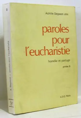 Couverture du produit · Paroles pour l'eucharistie