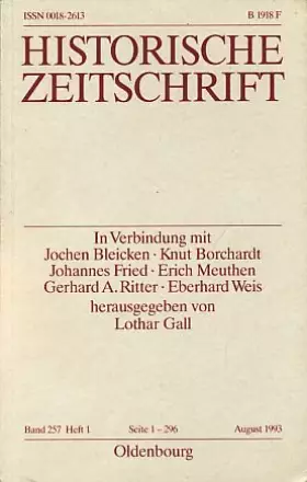 Couverture du produit · Historische Zeitschrift. Band 257, Heft 1.