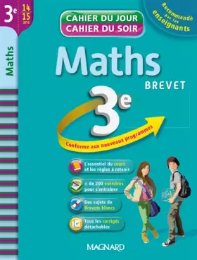 Couverture du produit · Maths 3e : cahier de révision et d'entraînement