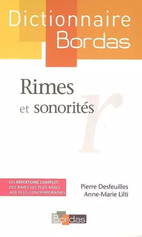 Couverture du produit · Dictionnaire des rimes et sonorités