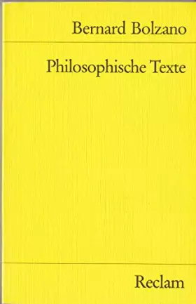 Couverture du produit · Philosophische Texte (Reclams Universal-Bibliothek)