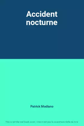 Couverture du produit · Accident nocturne