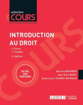 Couverture du produit · INTRODUCTION AU DROIT - 6EME EDITION