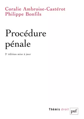 Couverture du produit · Procédure pénale