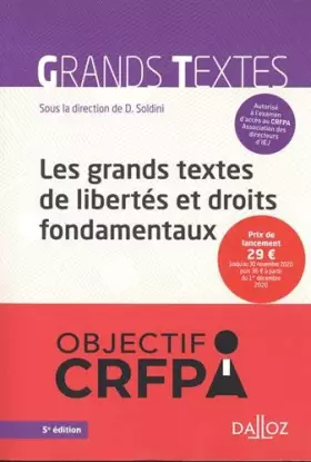 Couverture du produit · Grands textes de libertés et droits fondamentaux