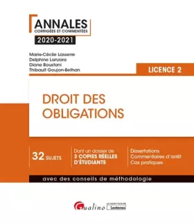 Couverture du produit · Droit des obligations - L2 (2020-2021)