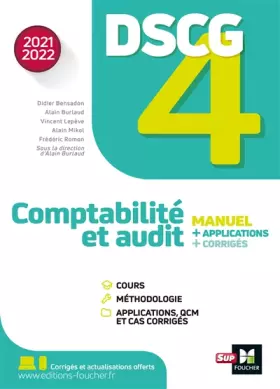 Couverture du produit · DSCG 4 - Comptabilité et audit - Manuel et applications Edition 2021-2022