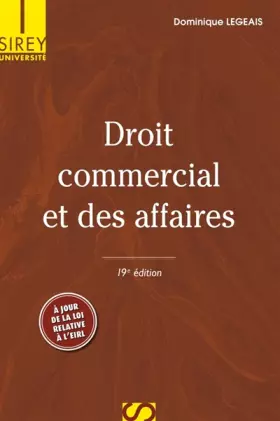Couverture du produit · Droit commercial et des affaires - 19e éd.