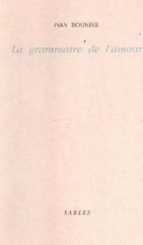 Couverture du produit · La grammaire de l'amour