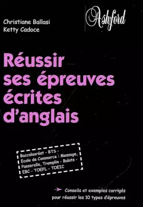 Couverture du produit · Réussir ses épreuves écrites d'anglais