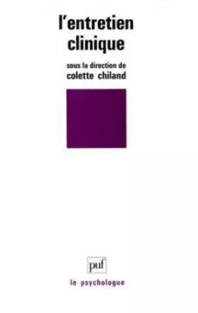 Couverture du produit · L'entretien clinique