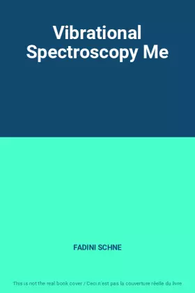 Couverture du produit · Vibrational Spectroscopy Me