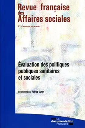 Couverture du produit · Evaluation des politiques publiques sanitaires et sociales (n.1-2/2010)