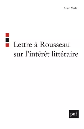 Couverture du produit · Lettre à Rousseau sur l'intérêt littéraire