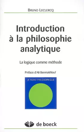 Couverture du produit · Introduction à la philosophie analytique: La logique comme méthode