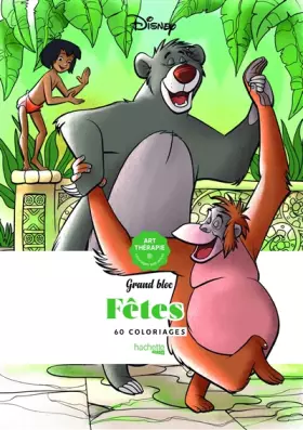 Couverture du produit · Grand bloc Disney Fêtes: 60 coloriages