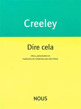Couverture du produit · Dire cela