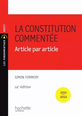 Couverture du produit · La Constitution commentée article par article