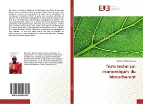 Couverture du produit · Tests technico-economiques du biocarburant