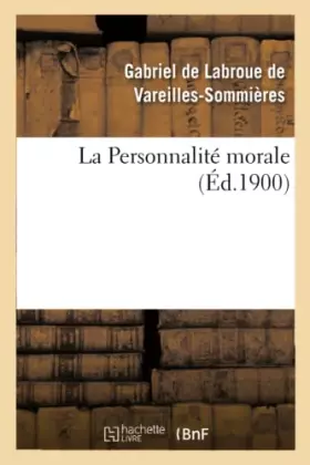 Couverture du produit · La Personnalité morale