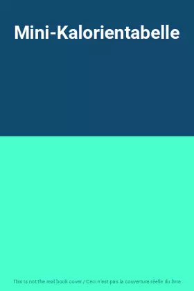 Couverture du produit · Mini-Kalorientabelle