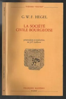 Couverture du produit · La Société civile bourgeoise