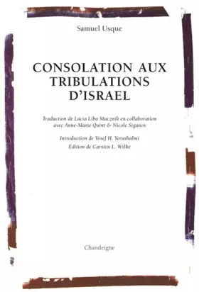 Couverture du produit · Consolation aux tribulations d'Israël 1553
