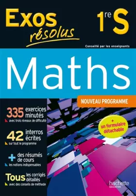 Couverture du produit · Exos résolus - Maths 1re S