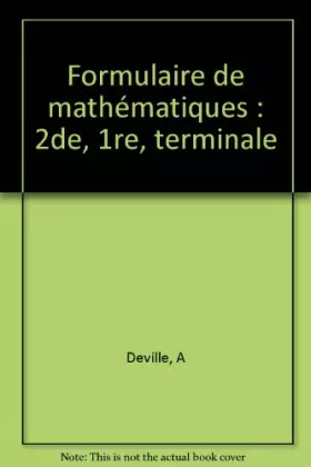 Couverture du produit · 701-FORM.MATHS 2E/1E/TER (Ancienne Edition)