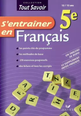 Couverture du produit · S'entraîner en Français 5e - Cahier d'activités