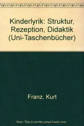 Couverture du produit · Kinderlyrik. Struktur, Rezeption, Didaktik.