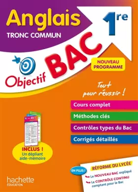 Couverture du produit · Objectif Bac Anglais 1re Tronc commun
