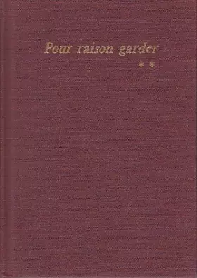 Couverture du produit · POUR RAISON GARDER. Vol. II
