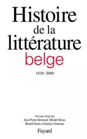 Couverture du produit · Histoire de la littérature belge