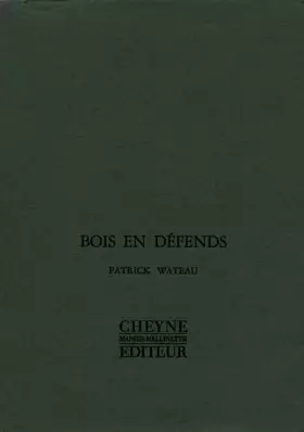 Couverture du produit · Bois en défends