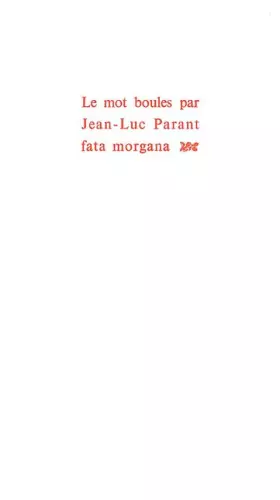 Couverture du produit · Le Mot boules