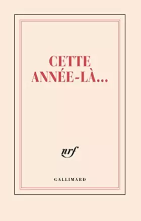 Couverture du produit · Carnet «Cette année-là» (papeterie)