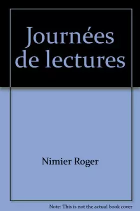 Couverture du produit · Journées de lectures