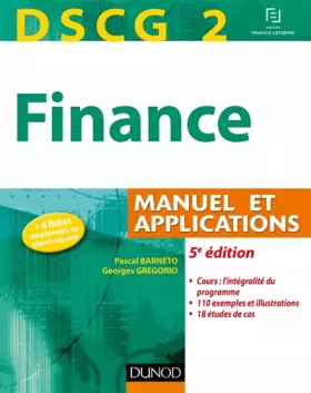 Couverture du produit · DSCG 2 - Finance - 5e édition - Manuel et applications