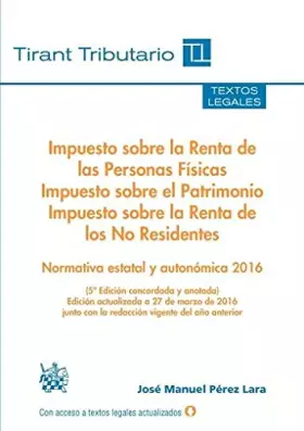 Couverture du produit · Impuesto sobre la Renta de las Personas Físicas, Impuesto sobre el Patrimonio e Impuesto sobre la Renta de los No Residentes (T