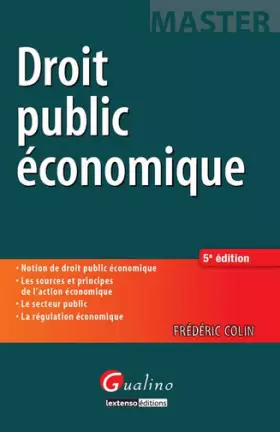 Couverture du produit · Master - Droit public économique, 5ème Ed.