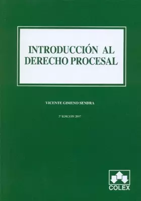 Couverture du produit · Introduccion al derecho procesal 5ª ed