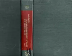 Couverture du produit · The Analytical Chemistry of Sulfer and its Compounds - Part 2 (Chemical Analysis (A Series of Monographs on Analytical Chemistr