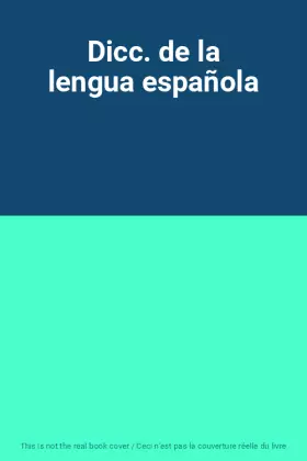 Couverture du produit · Dicc. de la lengua española