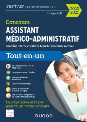 Couverture du produit · Concours Assistant médico-administratif 2020-2021 - Tout-en-un cours externe et interne: Tout-en-un cours externe et interne - 