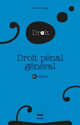 Couverture du produit · Droit pénal général - 8e édition