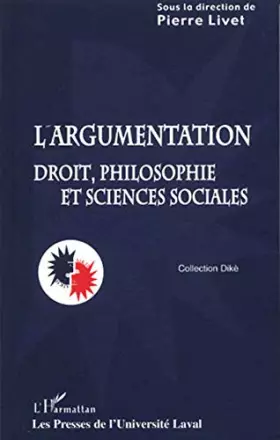 Couverture du produit · L'argumentation : droit, philosophie et sciences sociales