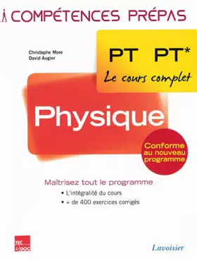 Couverture du produit · Physique 2e année PT PT*