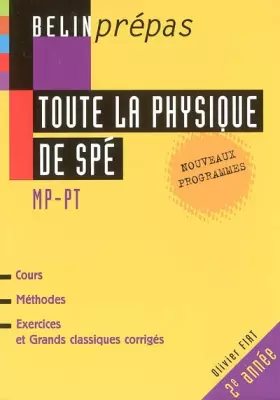 Couverture du produit · Toute la physique de Spé MP/PT
