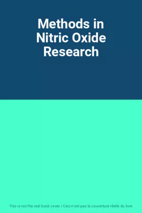 Couverture du produit · Methods in Nitric Oxide Research